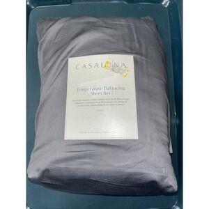 New‎ Casaluna Temperature Balancing Sheet Set Full Size, Metal Gray 300 TC